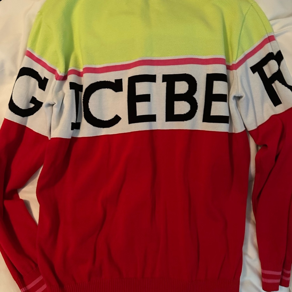 Iceberg Men's Sweater in Red, White, and Yellow
